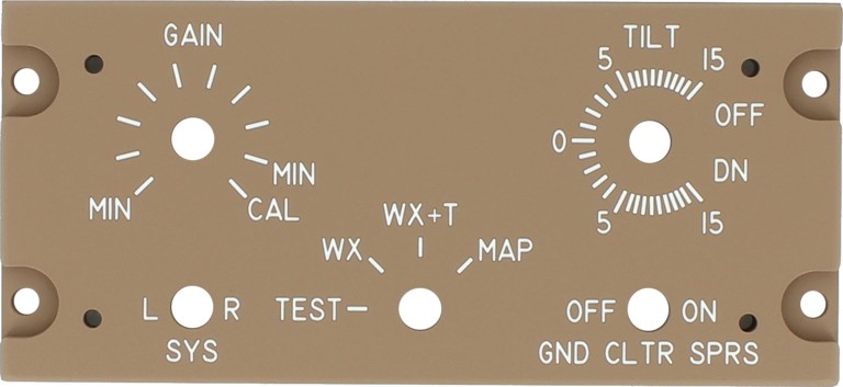 B747 Radar panel